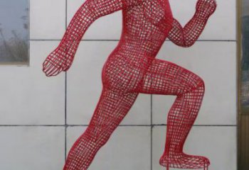 鏤空體育雕塑選用，美陳雕塑，抽象鐵藝人物雕塑標(biāo)準(zhǔn)