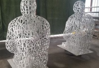 鏤空人物雕塑供給，景區(qū)雕塑，鐵藝字母人物雕塑供求