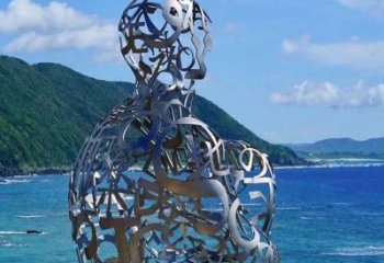 農(nóng)村字母人物雕塑，鏤空景觀雕塑，抽象效果