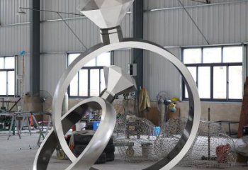 藝術(shù)鉆戒雕塑觀賞型，街景小品，鉆戒雕塑主題常用
