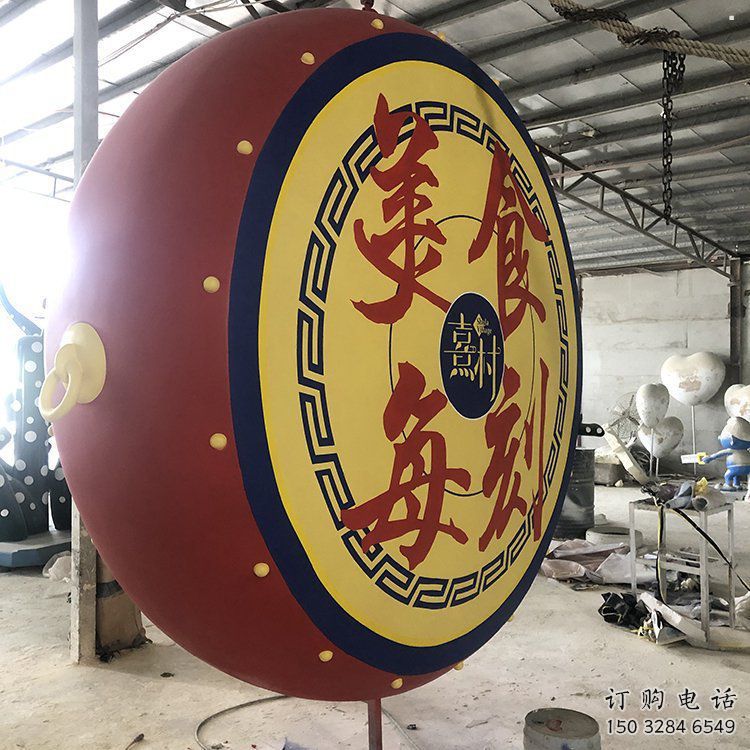 鑼鼓雕塑展品，公園小品，城市不銹鋼鑼鼓雕塑供需