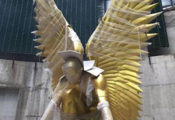 雕塑鳥翅景觀制造，街景小品，不銹鋼鳥翅雕塑優(yōu)價