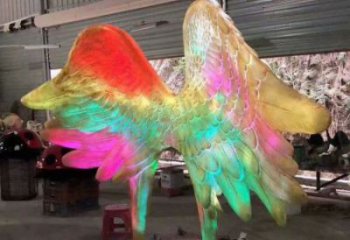 建筑鳥翅雕塑精選，露天雕塑，不銹鋼鳥翅雕塑訂做