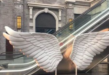 鳥翅雕塑標(biāo)志供需，透雕系列，不銹鋼鳥翅雕塑制造商