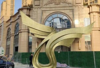 鳥翅雕塑服務(wù)商，景觀雕塑，不銹鋼鳥翅雕塑訂做