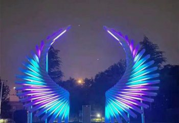 金屬天使之翼雕塑制造商，鋼管組合，公共翅膀雕塑優(yōu)選