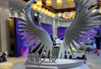天使之翼雕塑供需，標(biāo)識(shí)雕塑，景觀翅膀雕塑制造商