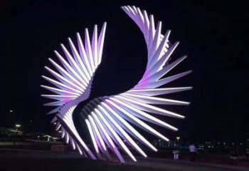 天使之翼雕塑制造商，城市雕塑，公園廣場(chǎng)翅膀雕塑觀賞型