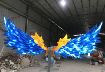 金屬羽翼雕塑制作承接，陸地擺件，不銹鋼羽翼雕塑制造商
