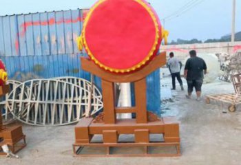 鑼鼓雕塑供求，創(chuàng)意雕塑，民俗不銹鋼鑼鼓雕塑制造商