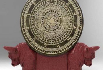 ?門口銅鼓雕塑點擊，地標擺件，民俗銅鼓雕塑承接
