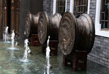 中式銅鼓雕塑批發(fā)，廣場系列，商場銅鼓雕塑供需