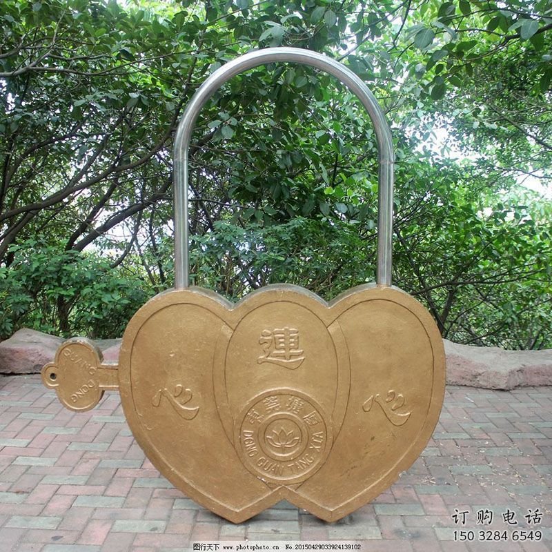 展示銅鎖子雕塑定制，小區(qū)雕塑，建筑銅鎖子雕塑提供