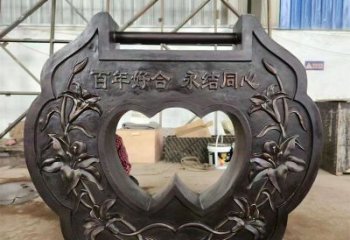 房地產(chǎn)銅鎖子雕塑精品，標(biāo)識雕塑，小區(qū)銅鎖子雕塑供給