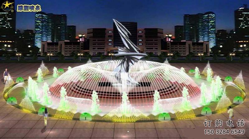 蚌埠水景搖擺噴泉雕塑，循環(huán)噴水模式噴泉雕塑加工
