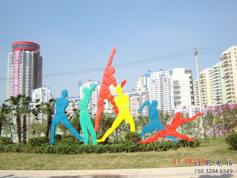 桂林投籃雕塑，剪影工藝制作，不銹鋼體育人物雕塑