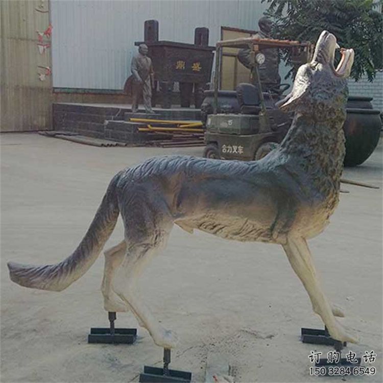 畢節(jié)銅狼雕塑廠家，銅雕動物狼，仿真工藝制作