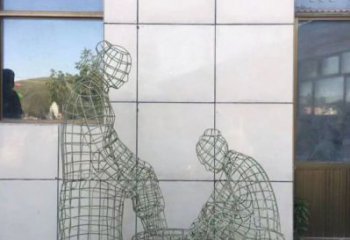 貴陽鏤空孝道雕塑通用，街景小品，鐵藝洗腳雕塑制造