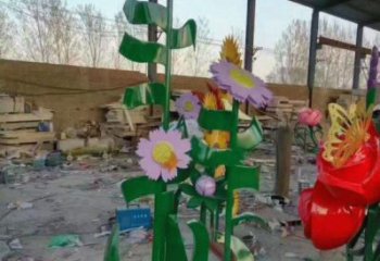 美蘭茉莉花雕塑訂做，城市雕塑，不銹鋼茉莉花雕塑廠