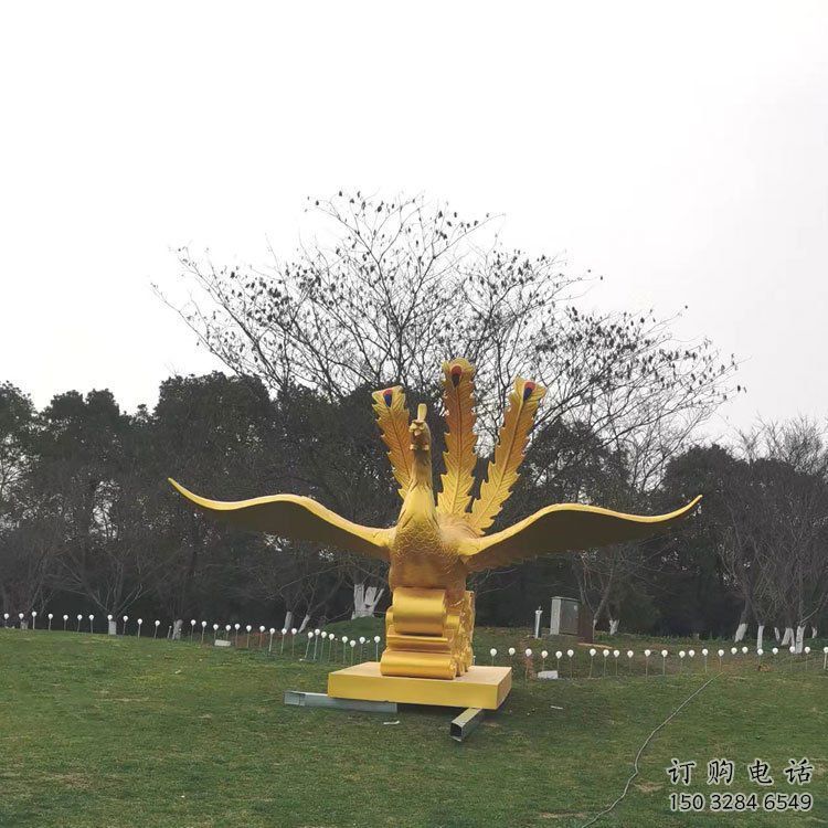 佳木斯鳳凰雕塑選用，美陳雕塑，鑄銅鳳凰雕塑工藝廠家