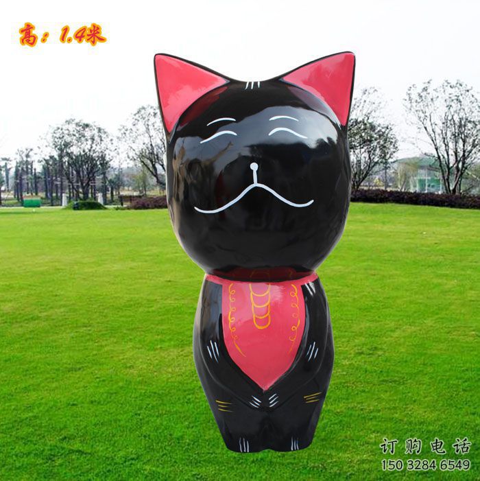 黃石廣場小貓雕塑，動物擺件，仿古工藝