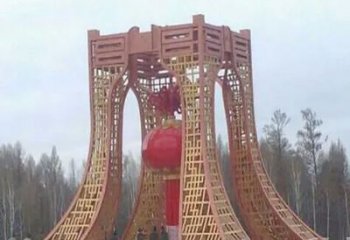 焦作景區(qū)燈籠球雕塑供給，公園雕塑，燈籠球雕塑供求