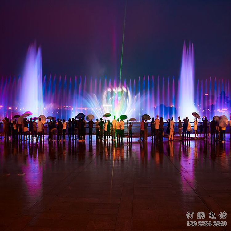 通化水景程控噴泉雕塑，高噴循環(huán)噴水方式設(shè)計