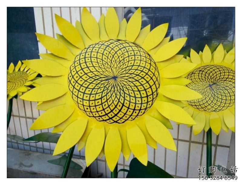 錦州抽象花籃雕塑展品，小區(qū)雕塑，葵花花籃雕塑工程制作精選