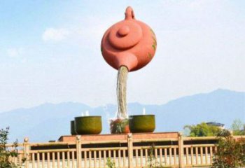 贛州公園天壺雕塑工廠，不銹鋼材質(zhì)，圓雕形式