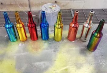 皇姑公園啤酒瓶雕塑定價，村標概念，玻璃鋼啤酒瓶雕塑選用