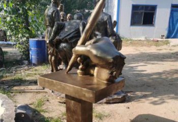 大武口手握鋼筆雕塑，街道標(biāo)識(shí)，玻璃鋼手握鋼筆雕塑廠家