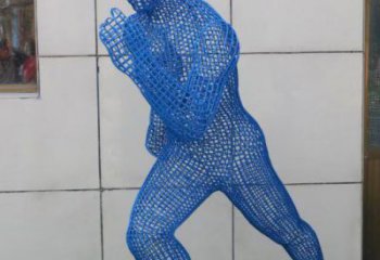 大武口鏤空跑步雕塑，標(biāo)識(shí)雕塑，烤漆鐵藝人物雕塑優(yōu)選