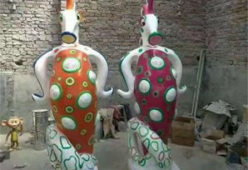 西寧幼兒園河馬雕塑，動(dòng)漫文化雕塑，卡通動(dòng)物制作