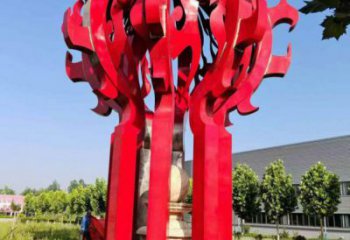 城北火球雕塑，精神堡壘火球雕塑落地展示