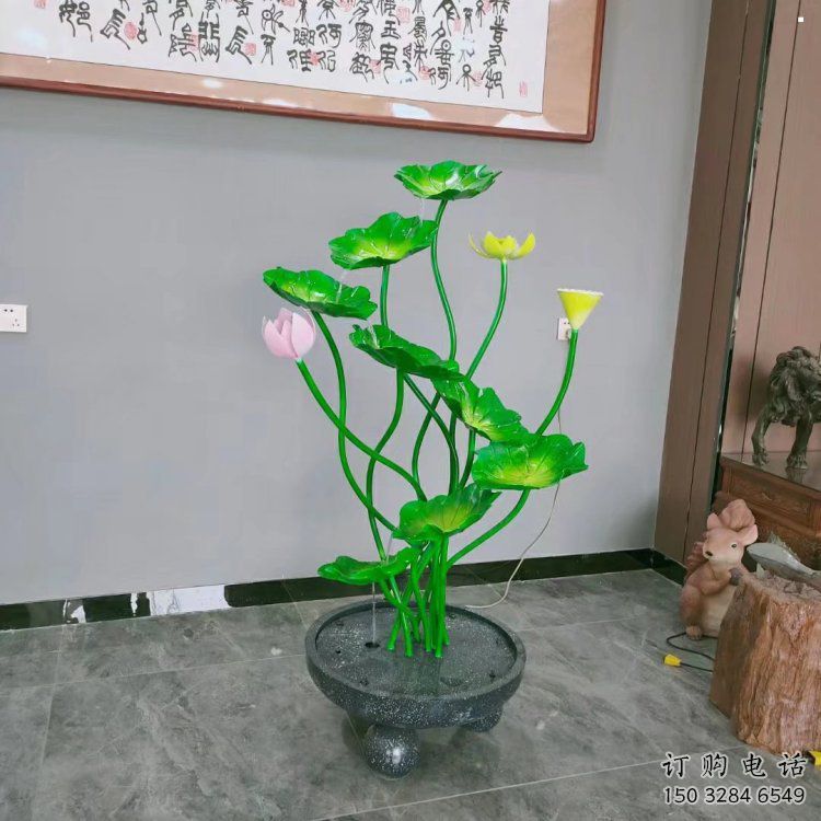 商洛荷花雕塑異型優(yōu)選，城市裝飾，展示荷花雕塑定做