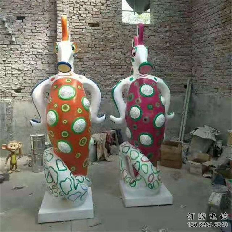 昌吉幼兒園河馬雕塑，動(dòng)漫文化雕塑，卡通動(dòng)物制作
