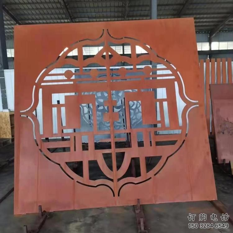 和田鏤空景墻雕塑，耐候鋼鏤空工藝設(shè)計(jì)