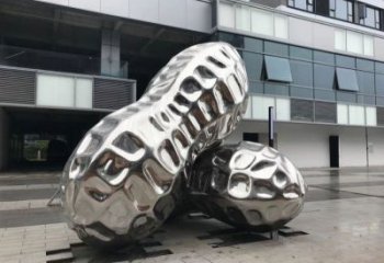 內(nèi)江花生雕塑制造，白鋼構件，不銹鋼花生雕塑提供
