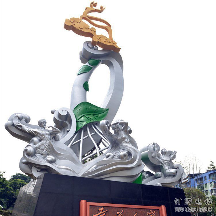 萬盛蘭花雕塑承接，城市裝飾，大型蘭花花朵雕塑公司