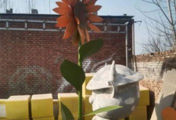 楚雄太陽花雕塑工程，美陳雕塑，玻璃鋼太陽花雕塑廠家