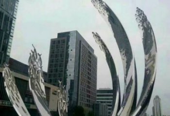 下城地面噴泉雕塑小品，圓環(huán)結(jié)構(gòu)概念，旱地水景噴泉體系