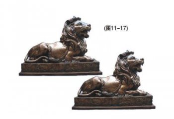 金華公園獅子雕塑供求，景觀雕塑，鑄銅趴獅雕塑優(yōu)選