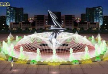 長壽水景搖擺噴泉雕塑，循環(huán)噴水模式噴泉雕塑加工