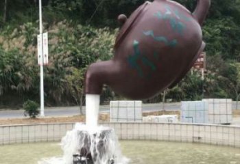 長(zhǎng)壽小區(qū)天壺標(biāo)志雕塑，多彩藝術(shù)，天壺雕塑生產(chǎn)廠家